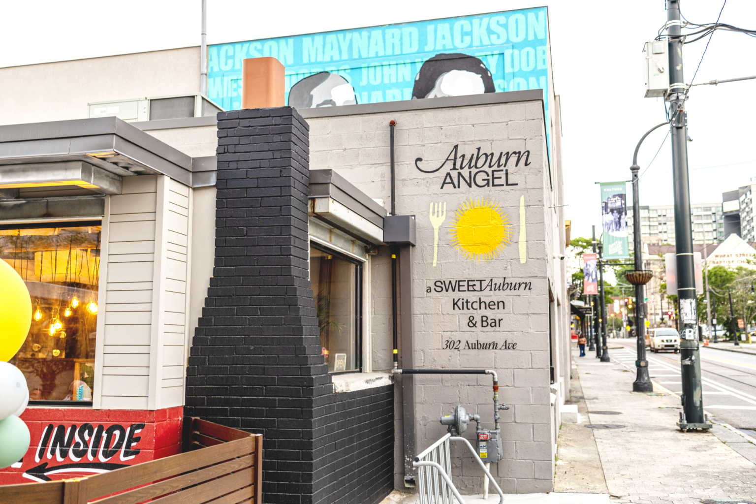 Exterior of the restaurant building at 302 Auburn Avenue NE